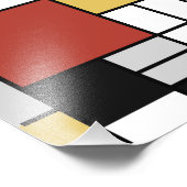 Mondrian Painting Red Flugzeug Yellow Black Gray B Fotodruck (Ecke)