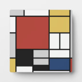 Mondrian Painting Red Flugzeug Yellow Black Gray B Fotoplatte (Vorderseite)
