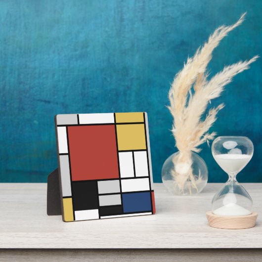 Mondrian Painting Red Flugzeug Yellow Black Gray B Fotoplatte (InSitu)