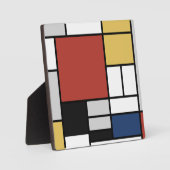 Mondrian Painting Red Flugzeug Yellow Black Gray B Fotoplatte (Vorderseite)