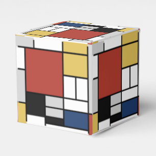 Mondrian Painting Red Flugzeug Yellow Black Gray B Geschenkschachtel