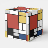 Mondrian Painting Red Flugzeug Yellow Black Gray B Geschenkschachtel (Rückseite)