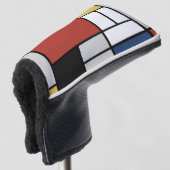 Mondrian Painting Red Flugzeug Yellow Black Gray B Golf Headcover (3/4 Vorderseite)