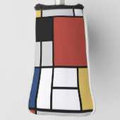 Mondrian Painting Red Flugzeug Yellow Black Gray B Golf Headcover (Rotieren 90)
