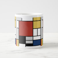 Mondrian Painting Red Flugzeug Yellow Black Gray B