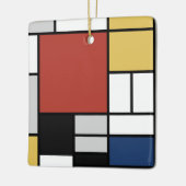 Mondrian Painting Red Flugzeug Yellow Black Gray B Keramikornament (Links)