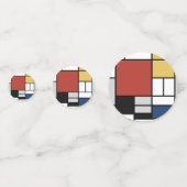 Mondrian Painting Red Flugzeug Yellow Black Gray B Konfetti (Rückseiten)