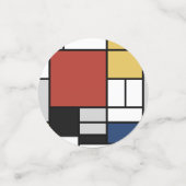 Mondrian Painting Red Flugzeug Yellow Black Gray B Konfetti (Klein Vorderseite)