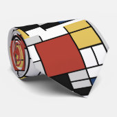 Mondrian Painting Red Flugzeug Yellow Black Gray B Krawatte (Gerollt)
