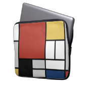 Mondrian Painting Red Flugzeug Yellow Black Gray B Laptopschutzhülle (Vorderseite Links)