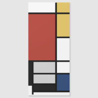 Mondrian Painting Red Flugzeug Yellow Black Gray B