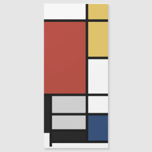 Mondrian Painting Red Flugzeug Yellow Black Gray B Magnetkarte