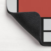 Mondrian Painting Red Flugzeug Yellow Black Gray B Mousepad (Ecke)