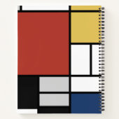 Mondrian Painting Red Flugzeug Yellow Black Gray B Notizblock (Rückseite)