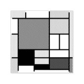 Mondrian Painting Red Flugzeug Yellow Black Gray B Permastempel (Design)