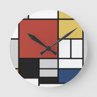 Mondrian Painting Red Flugzeug Yellow Black Gray B