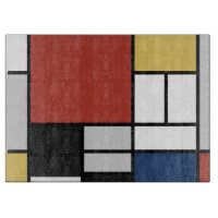 Mondrian Painting Red Flugzeug Yellow Black Gray B
