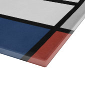 Mondrian Painting Red Flugzeug Yellow Black Gray B Schneidebrett (Ecke)