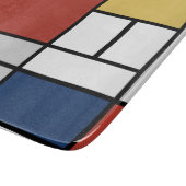 Mondrian Painting Red Flugzeug Yellow Black Gray B Schneidebrett (Ecke)
