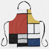 Mondrian Painting Red Flugzeug Yellow Black Gray B Schürze (Vorderseite)