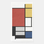 Mondrian Painting Red Flugzeug Yellow Black Gray B Serviette (Vorderseite)