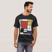 Mondrian Painting Red Flugzeug Yellow Black Gray B T-Shirt (Vorne ganz)