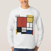 Mondrian Painting Red Flugzeug Yellow Black Gray B T-Shirt (Vorderseite)