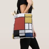 Mondrian Painting Red Flugzeug Yellow Black Gray B Tasche (Von Nahem)
