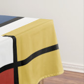 Mondrian Painting Red Flugzeug Yellow Black Gray B Tischdecke (Beispiel)