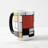 Mondrian Painting Red Flugzeug Yellow Black Gray B Verwandlungstasse (Vorderseite Links)