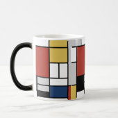 Mondrian Painting Red Flugzeug Yellow Black Gray B Verwandlungstasse (Links)