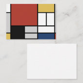 Mondrian Painting Red Flugzeug Yellow Black Gray B Visitenkarte (Vorne/Hinten)