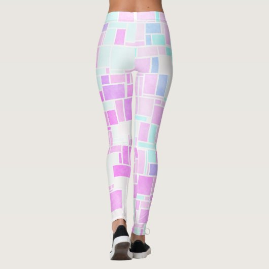 Mondrian Pastel 2 Leggings (Rückseite)