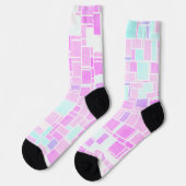 Mondrian Pastel 2 Socken (Linkes Detail)