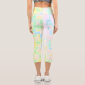 Mondrian Pastel 3 Capri Leggings (Rückseite)