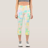 Mondrian Pastel 3 Capri Leggings (Vorderseite)