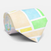 Mondrian Pastel 3 Krawatte (Gerollt)