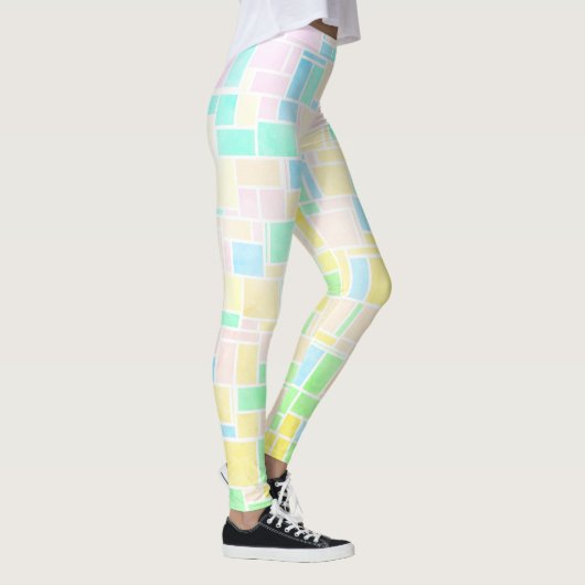 Mondrian Pastel 3 Leggings (Rechts)