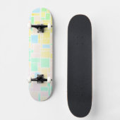 Mondrian Pastel 3 Skateboard (Vorderseite)