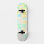 Mondrian Pastel 3 Skateboard (Vorderseite)