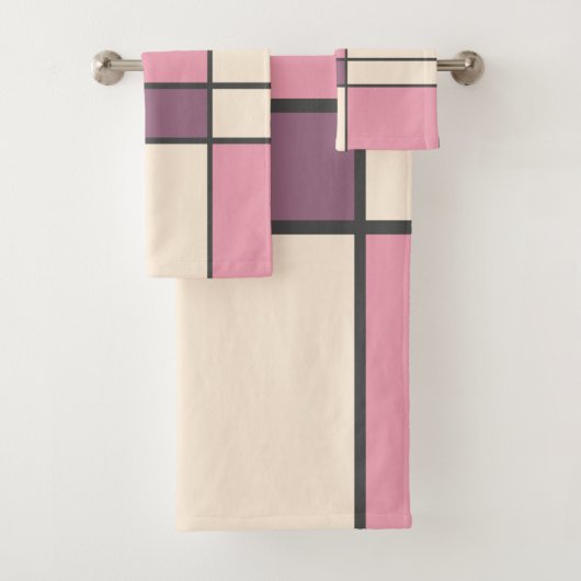 Mondrian & Pastell Badhandtuch Set (Insitu)