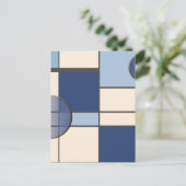 Mondrian & Pastell Postkarte (Stehend Vorderseite)
