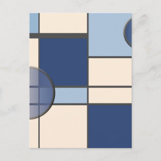 Mondrian & Pastell Postkarte