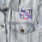 Mondrian Pink Lila White Print Button (Beispiel)