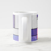Mondrian Pink Lila White Print Jumbo-Tasse (Rückseite)