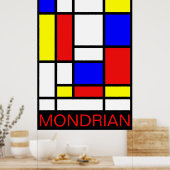 Mondrian Poster (Küche)