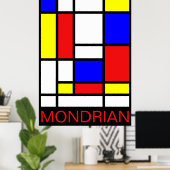 Mondrian Poster (Heimbüro)