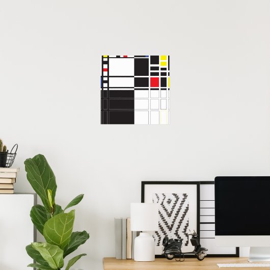 Mondrian Poster (Heimbüro)