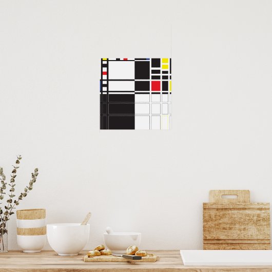 Mondrian Poster (Küche)