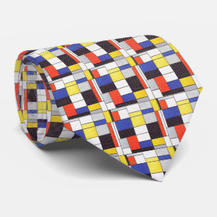 Mondrian-Raster - Abstrakte Kunst Krawatte